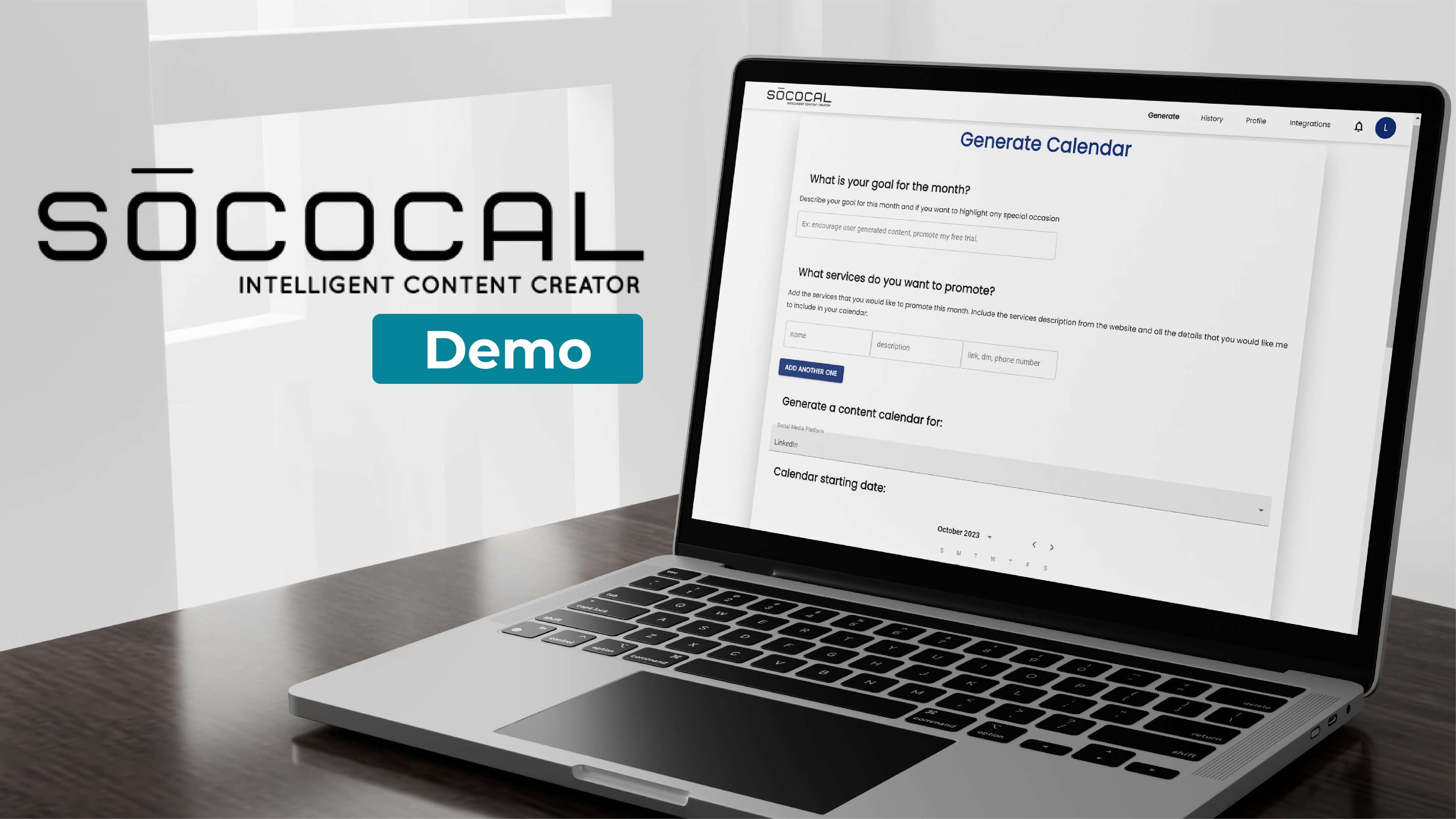 Load video: Demo Video on how to use sococal to generate a 30 day social media content calendar